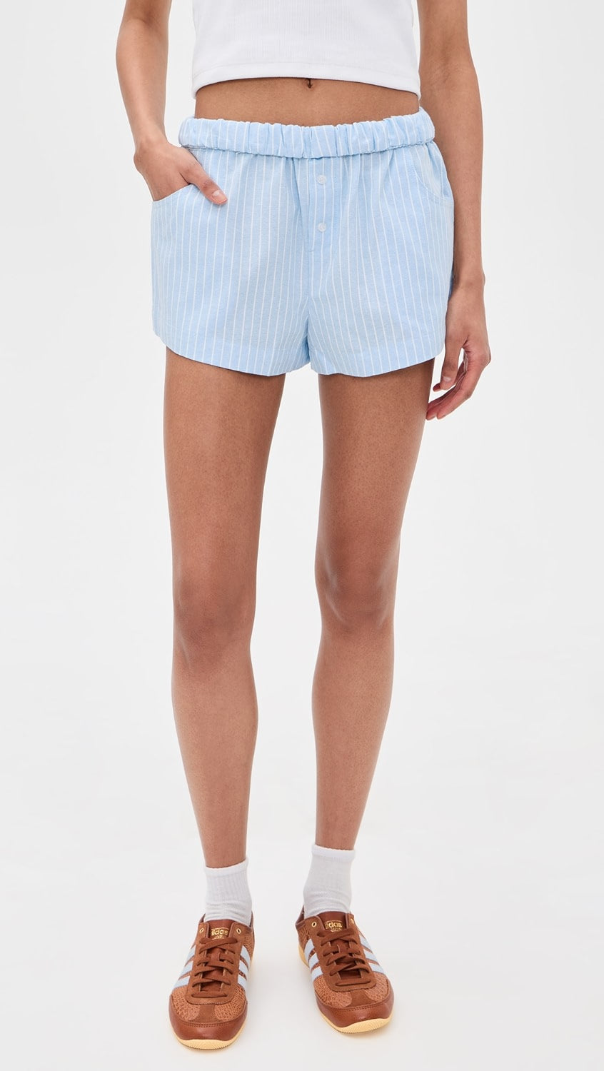 Sky Dive Striped Poplin Short