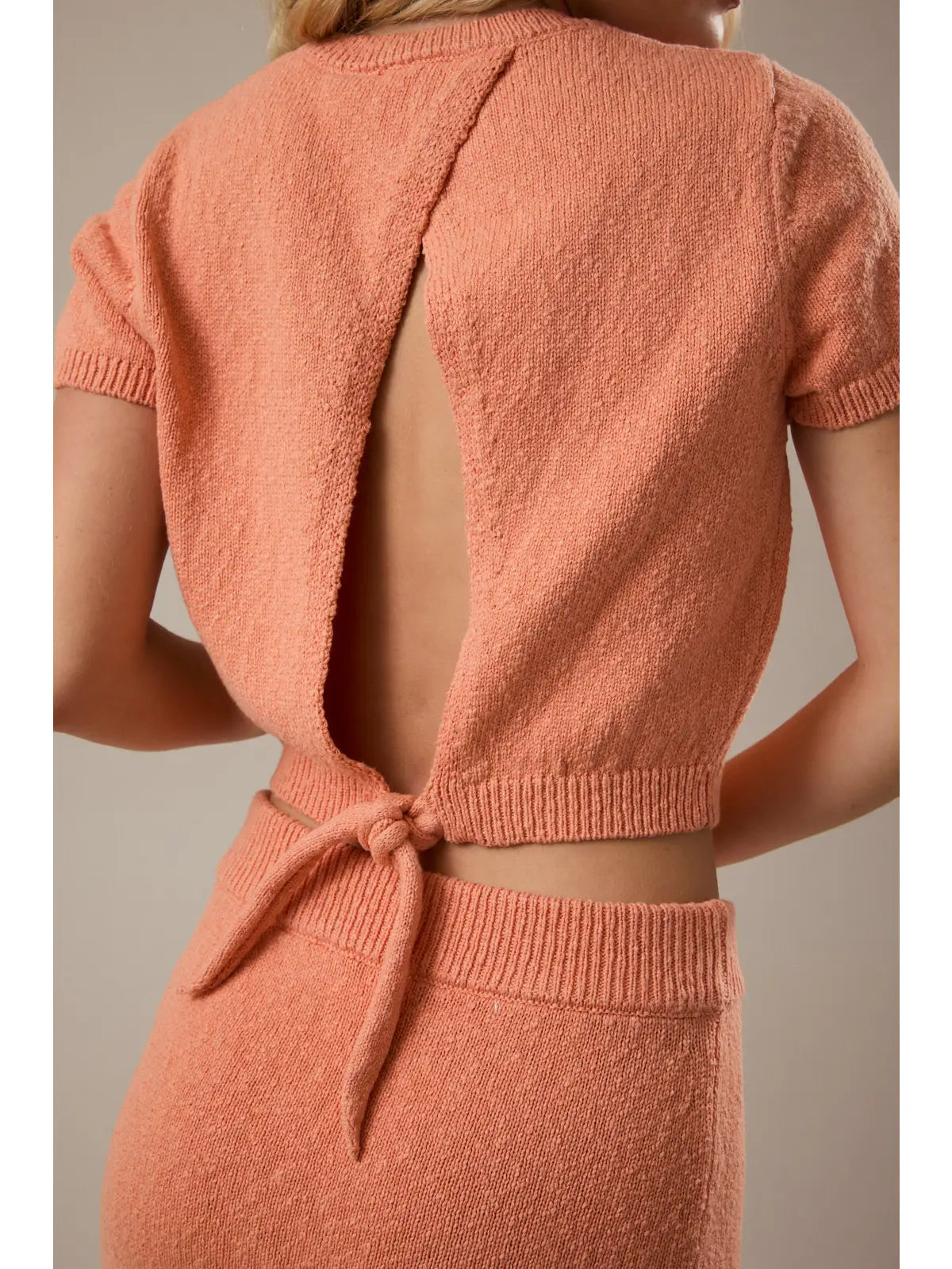 Orange Back Tie Top