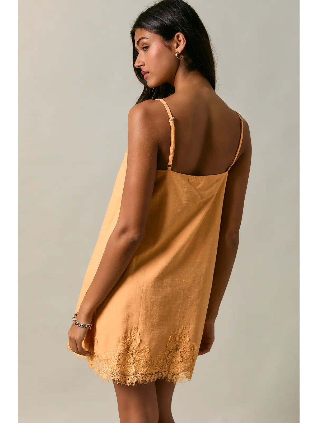 Lace Trim Shift Dress