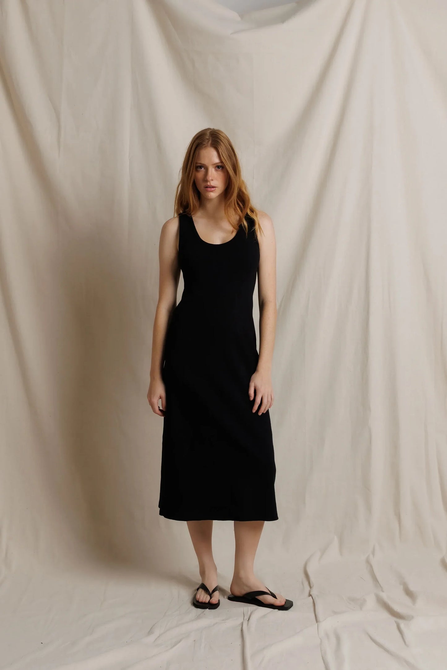 Ribbed Midi Tank Dress
