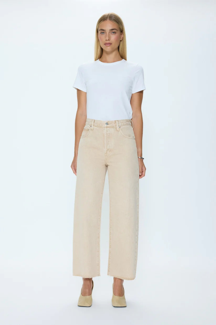 Tate Crop High Rise Bowed Jean