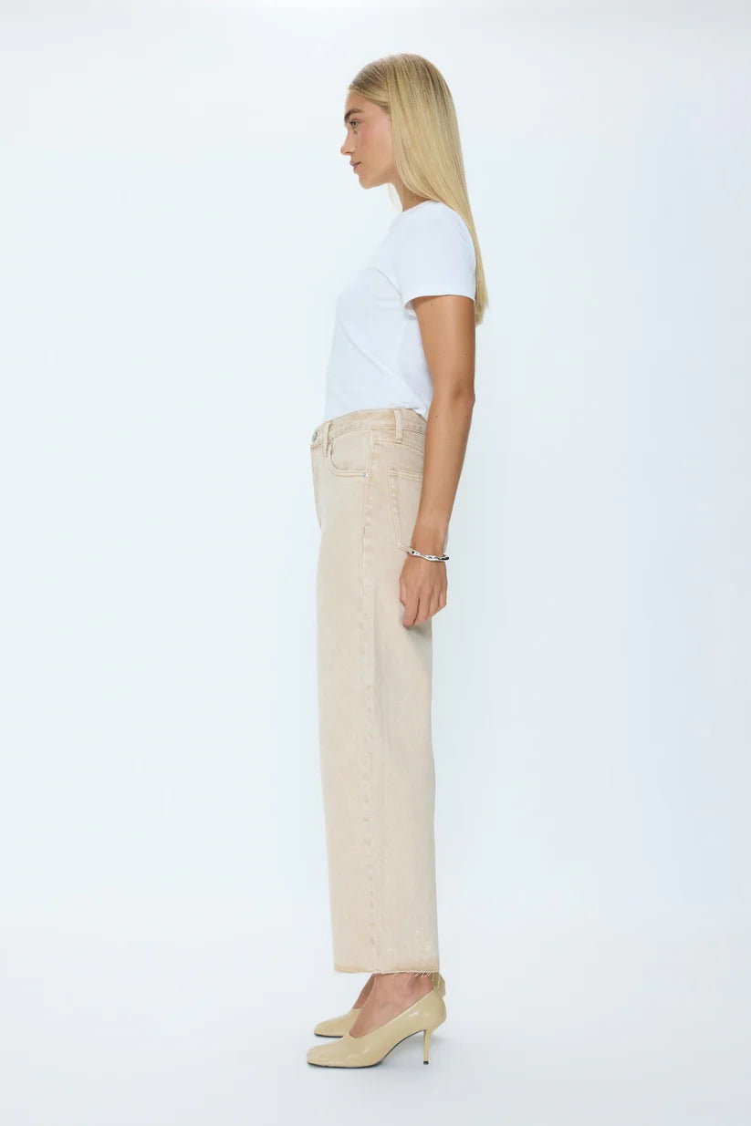 Tate Crop High Rise Bowed Jean