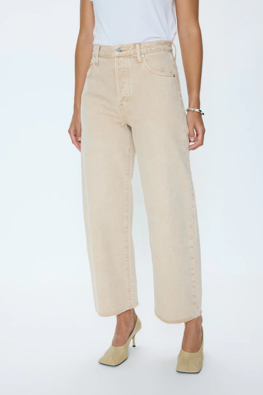 Tate Crop High Rise Bowed Jean