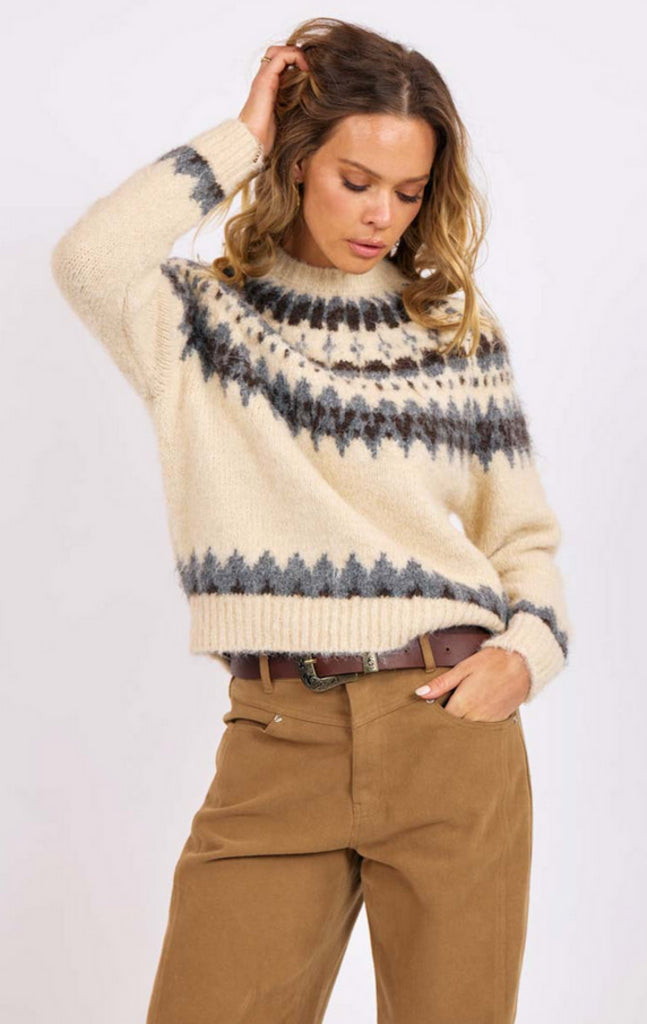 Mountain Sky Fair Isle Sweater