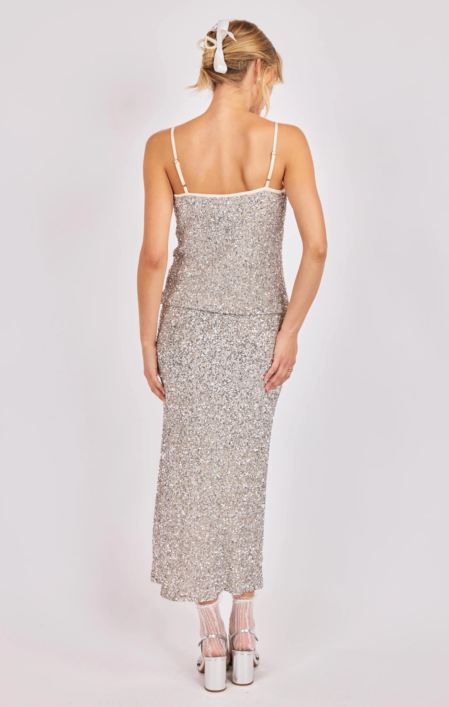 Luster Sequin Maxi Skirt